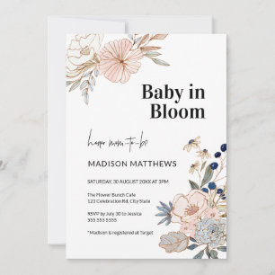 Baby in Bloom Floral Baby Shower Invitation