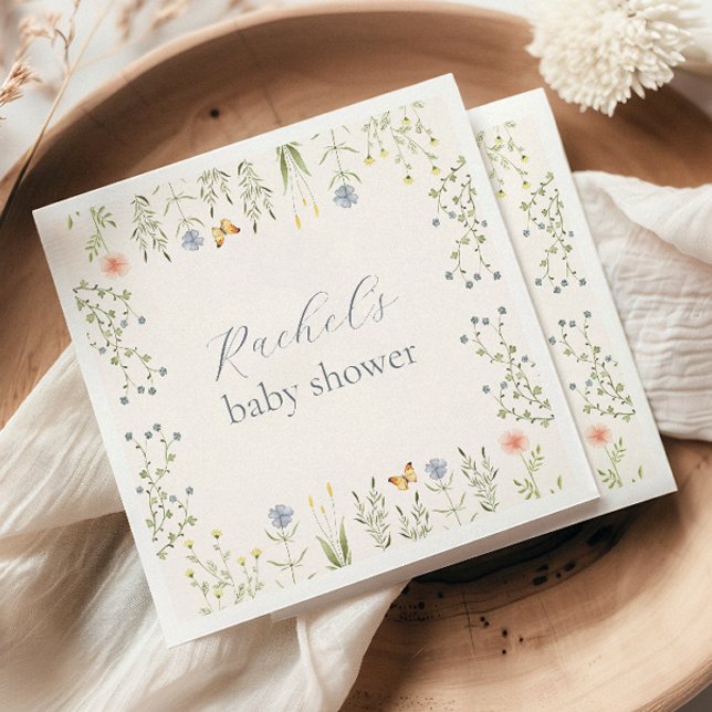 Baby in Bloom Floral Baby Shower Napkin (Creator Uploaded)