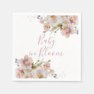 Baby in Bloom Floral baby shower Napkin