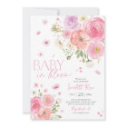 Baby in Bloom Floral Baby Shower Purple Pink 