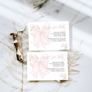 Baby in Bloom Floral Bow Spring Girl Baby Shower Enclosure Card