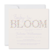 Baby In Bloom Floral Butterfly Baby Shower Invite