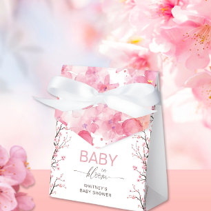 Baby In Bloom Floral Cherry Blossom Favour Box