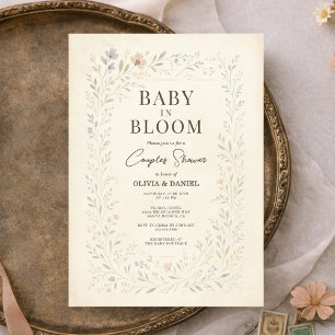 Baby in Bloom Floral Couples Shower Invitation