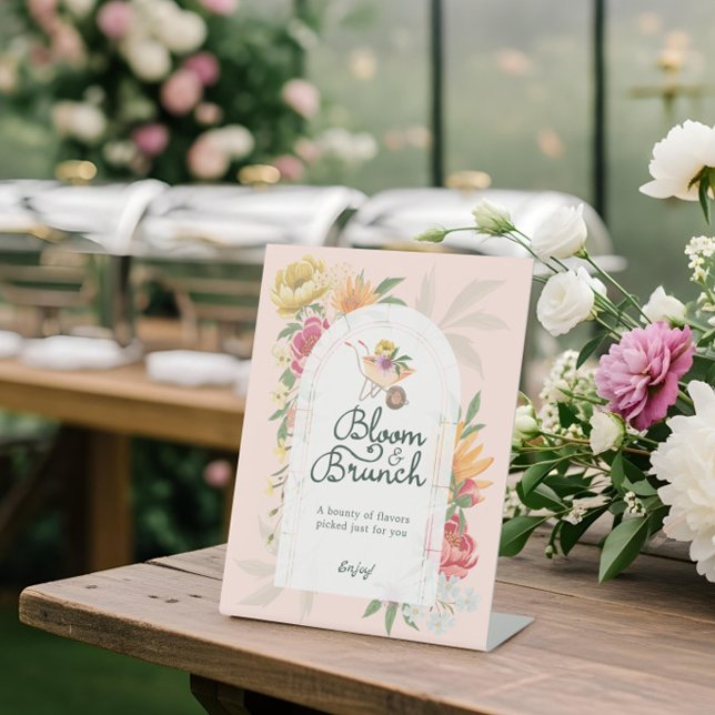 Baby in Bloom Floral Garden Buffet Baby Shower Pedestal Sign (Baby in Bloom Floral Garden Buffet Baby Shower Pedestal Sign)