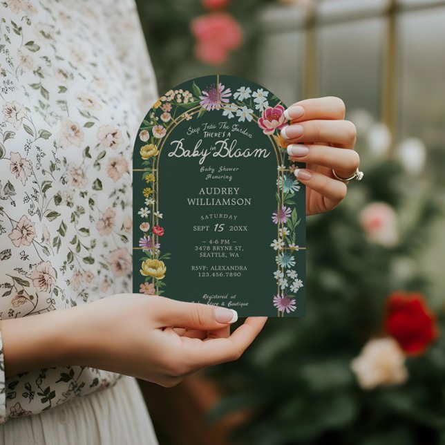 Baby in Bloom Floral Garden Greenhouse Baby Shower Invitation (Baby in Bloom Floral Garden Greenhouse Baby Shower Invitation)