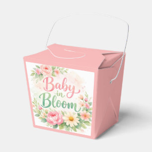 Baby in Bloom Floral Girl Baby Shower Favour Box