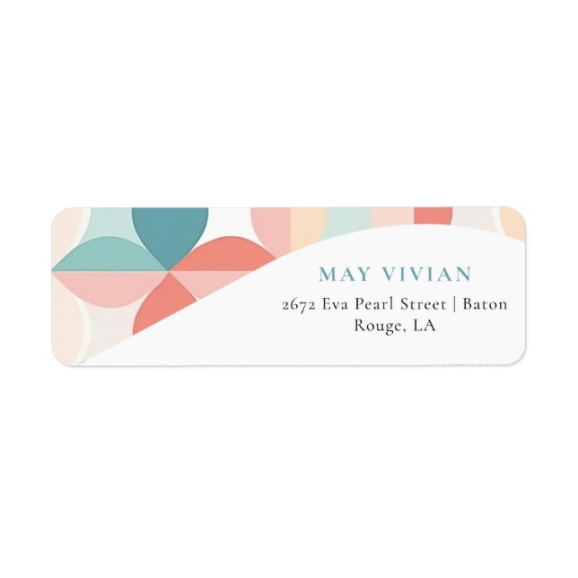 Baby in Bloom Floral Pattern Tiles Return Address (Front)