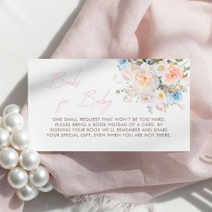 Baby In Bloom Floral Pink Books for Baby Enclosure Card