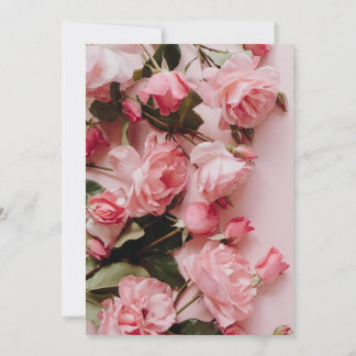 Baby in Bloom floral pink girl baby shower Invitation