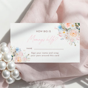 Baby In Bloom Floral Pink How Big is Mummy’s belly Enclosure Card