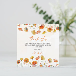 Baby In Bloom Floral Shower Thank You Card