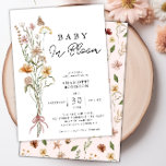Baby In Bloom Floral Spring Baby Shower Invitation<br><div class="desc">Are you looking for a beautiful baby shower theme for a mummy-to-be? Check out this Baby In Bloom Floral Spring Baby Shower Invitation. It features a beautiful bouquet of watercolor wildflowers on a white background. On the back, you find a cute floral pattern with a pink background. But you can...</div>