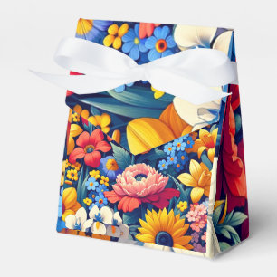 Baby in Bloom Floral Vine Leaf Baby Shower Favour Box