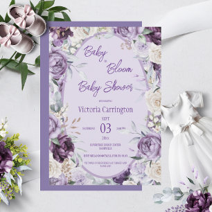Baby in Bloom Floral Watercolor Baby Shower Invitation