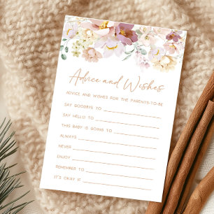Baby in Bloom Florals Advice and Wishes Game