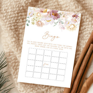 Baby in Bloom Florals Baby Shower Bingo Game