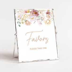 Baby in Bloom Florals Baby Shower Favours Poster