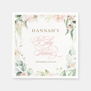 Baby in Bloom Florals Baby Shower Napkins