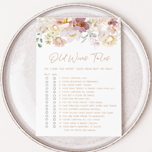 Baby in Bloom Florals Old Wives Tales Game