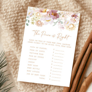 Baby in Bloom Florals The Price is Right Game