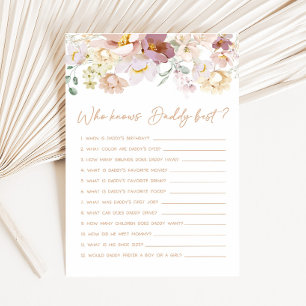 Baby in Bloom Florals Who knows Daddy Best Game