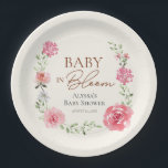 Baby In Bloom Flower Themed Baby Shower Custom Paper Plate<br><div class="desc">Elevate your baby shower with our "Baby in Bloom Flower Themed Baby Shower Custom Paper Plates." Featuring a beautiful watercolor floral design, these plates add a touch of elegance and charm to your celebration. Personalise them with your details to create a memorable and stylish event that your guests will love....</div>