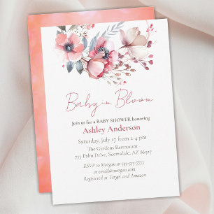 Baby in Bloom, Flowers, Girl or Boy Baby Shower Invitation