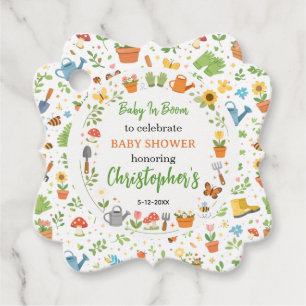 Baby in Bloom Garden Baby Shower Cute Floral Favour Tags