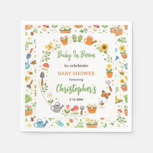 Baby in Bloom Garden Baby Shower   Cute Floral  Napkin