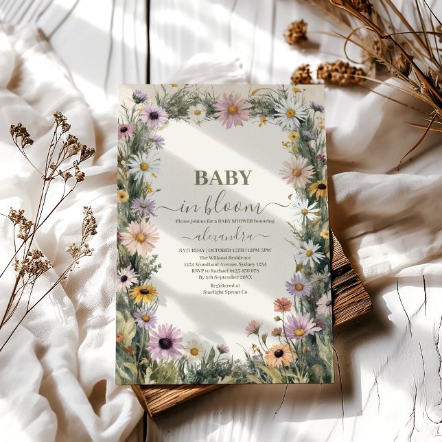 Baby in Bloom Garden Baby Shower Invitation (Creator Uploaded)