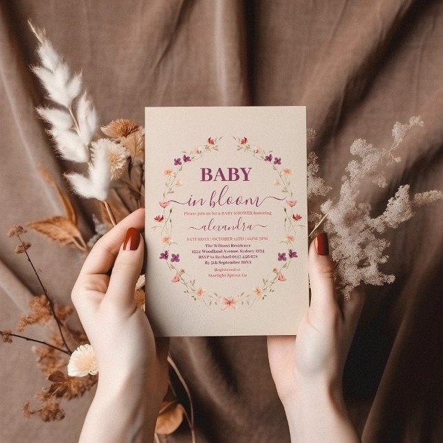Baby in Bloom Garden Baby Shower Invitation (Creator Uploaded)