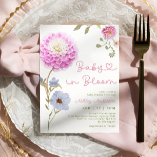 Baby in Bloom Garden Baby Shower Invitation