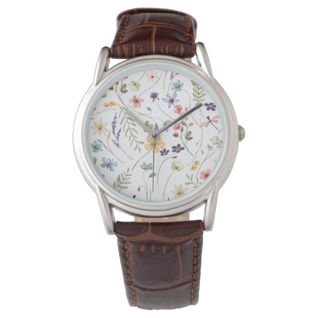 Baby in Bloom Garden Wildflower  Watch (Front)