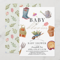 Baby in Bloom Gardening Tools Virtual Baby Shower