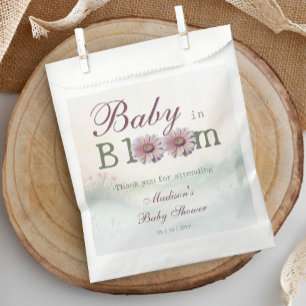 Baby in Bloom Gerber Daisies Baby Shower Favour Bags