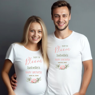 Baby In Bloom Girl Baby Shower Parents T-Shirt