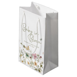 Baby in Bloom Girl Baby Shower Small Gift Bag