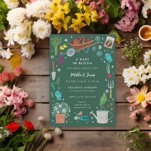 Baby In Bloom Growing Garden Family Baby Shower Invitation
