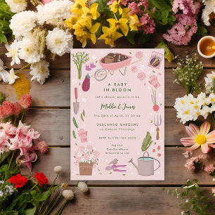 Baby In Bloom Growing Garden Family Baby Shower Invitation