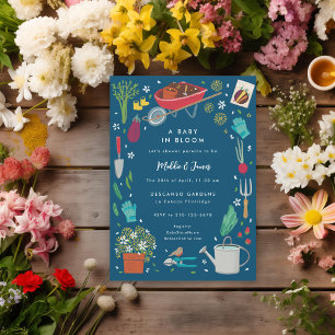 Baby In Bloom Growing Garden Family Baby Shower Invitation