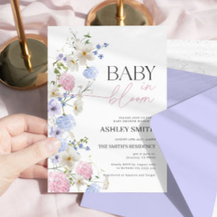 Baby in Bloom Invitation Pastel Floral Invite