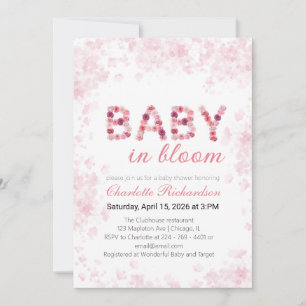 Baby in Bloom Invitation   Spring baby shower