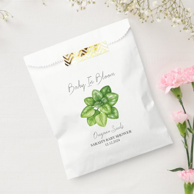 Baby In Bloom l Oregano Seeds Baby Shower Favour Bags (Sealed)