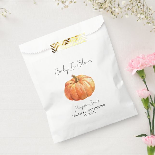 Baby In Bloom l Pumpkin Seeds Baby Shower Favour Bags (Sealed)