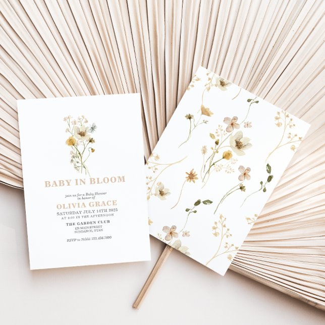 Baby in Bloom lWildflower garden Baby Shower Invitation (Creator Uploaded)