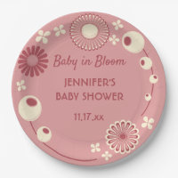 Baby in Bloom Mauve Pink Floral Girl Shower