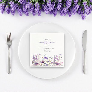 Baby in bloom modern watercolor baby shower   napkin