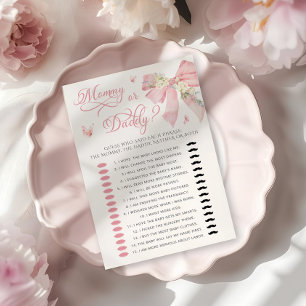 Baby in Bloom Mommy or Daddy Baby Shower Game