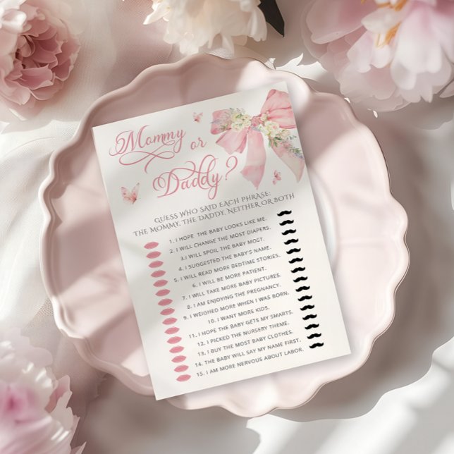 Baby in Bloom Mummy or Daddy Baby Shower Game (Creator Uploaded)